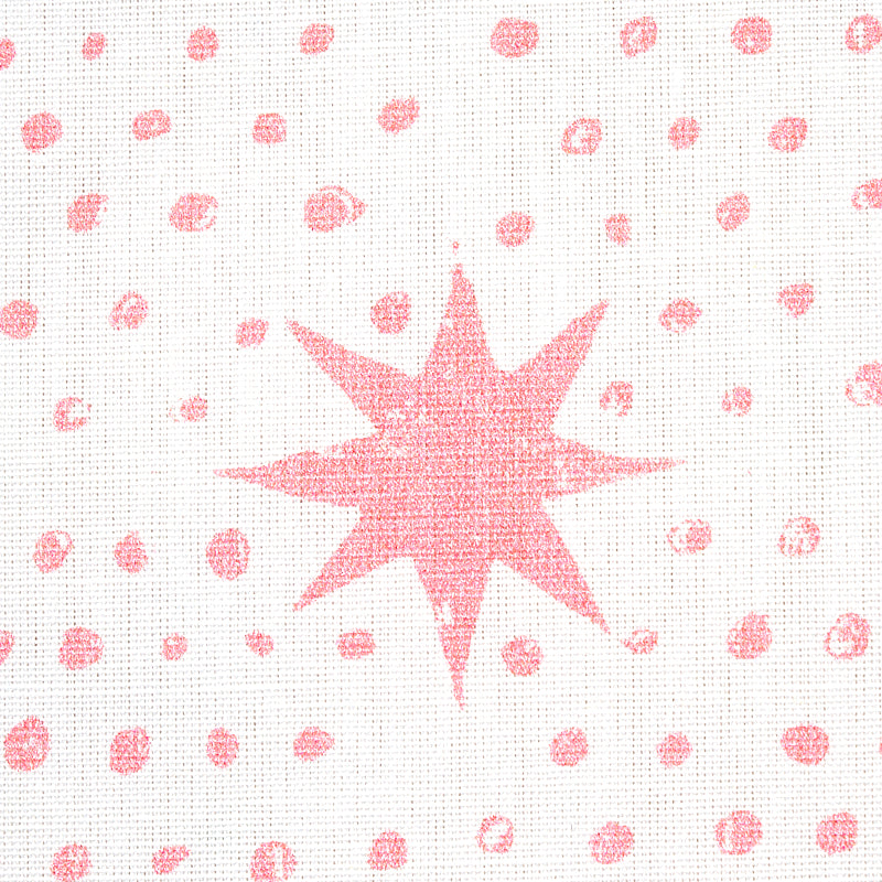 Schumacher Spot & Star Pink Fabric 179162