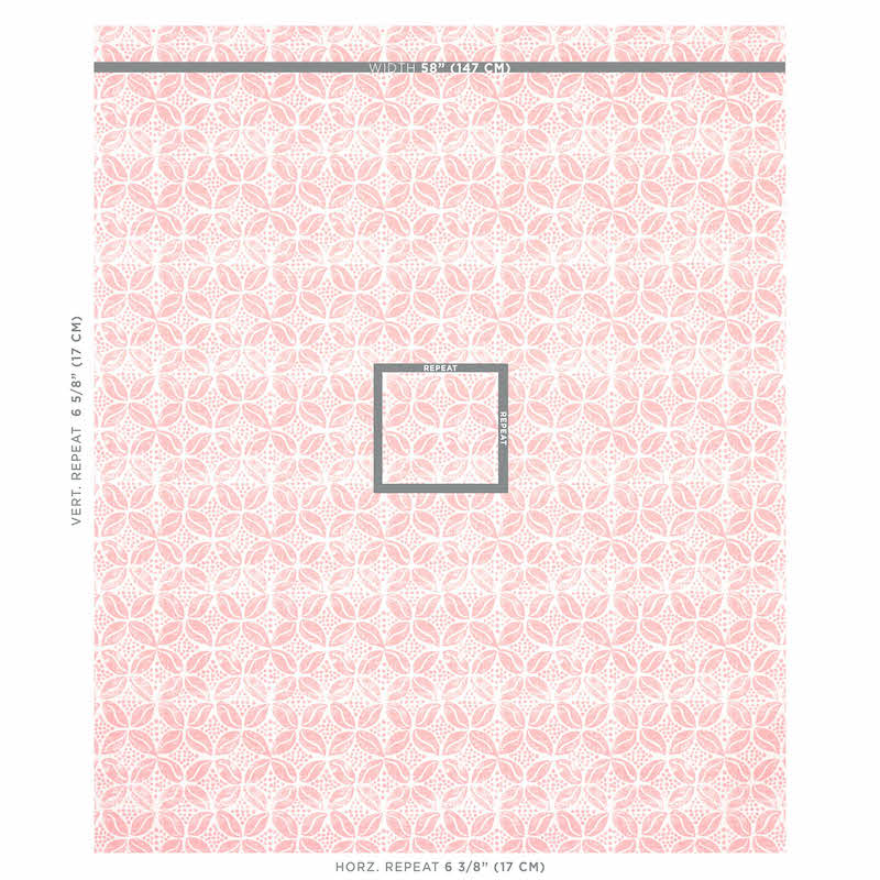 Schumacher Coffee Bean Pink Fabric 179200