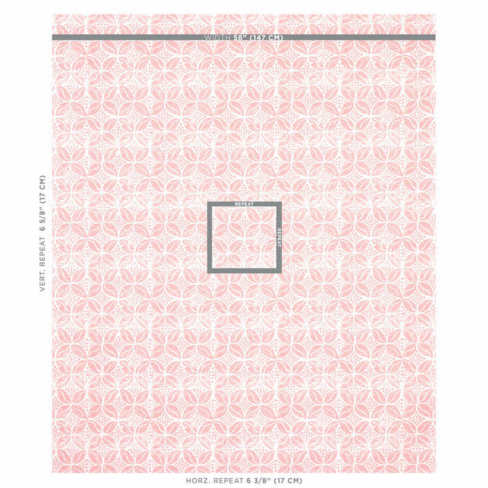 Schumacher Coffee Bean Pink Fabric 179200