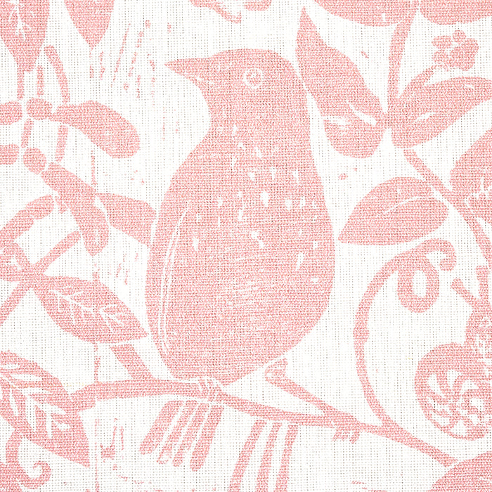 Schumacher Bird & Bee Pink Fabric 179210