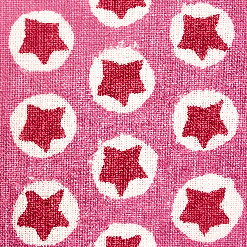 Schumacher Tuk Tuk Hand Block Print Pink Fabric 179220