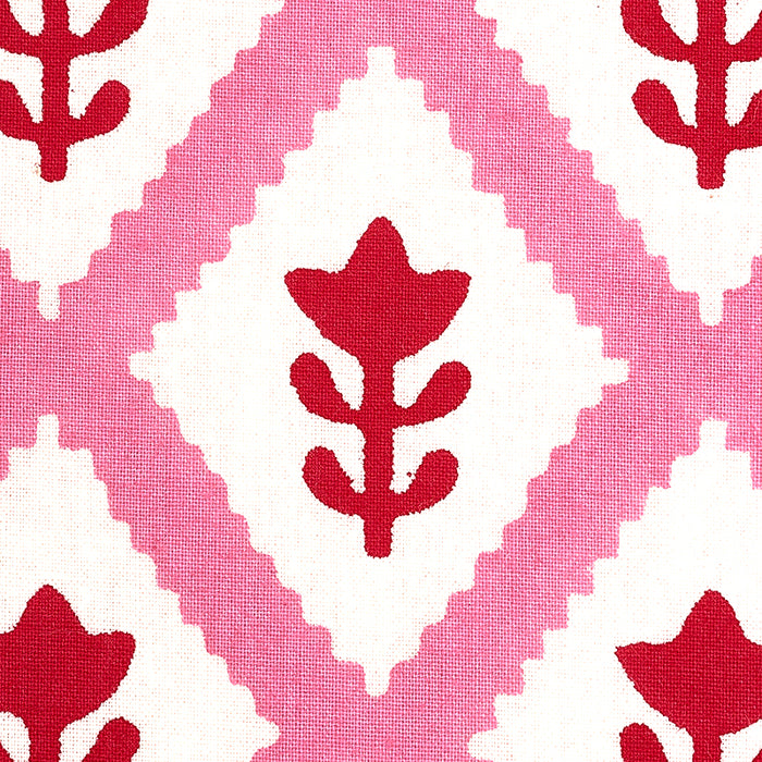 Schumacher Buti Hand Block Print Pink Fabric 179231