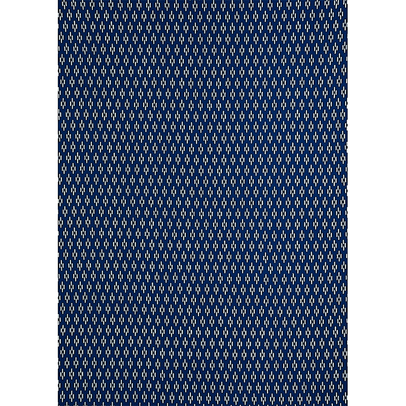 Schumacher Dash Hand Block Print Indigo Fabric 179250