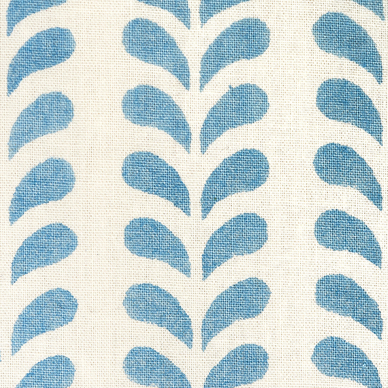 Schumacher Bindi Hand Block Print Blue Fabric 179270