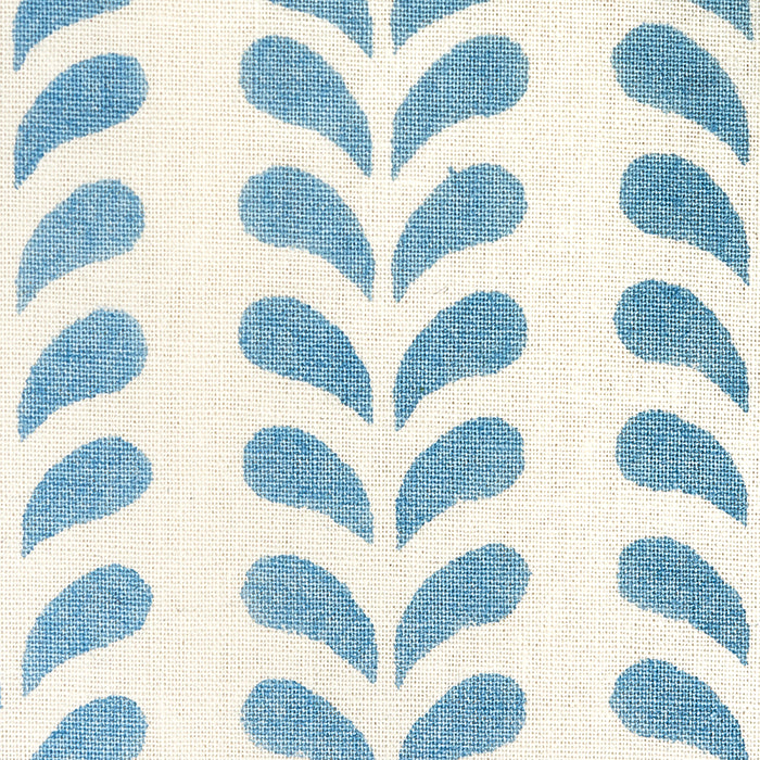 Schumacher Bindi Hand Block Print Blue Fabric Sample 179270