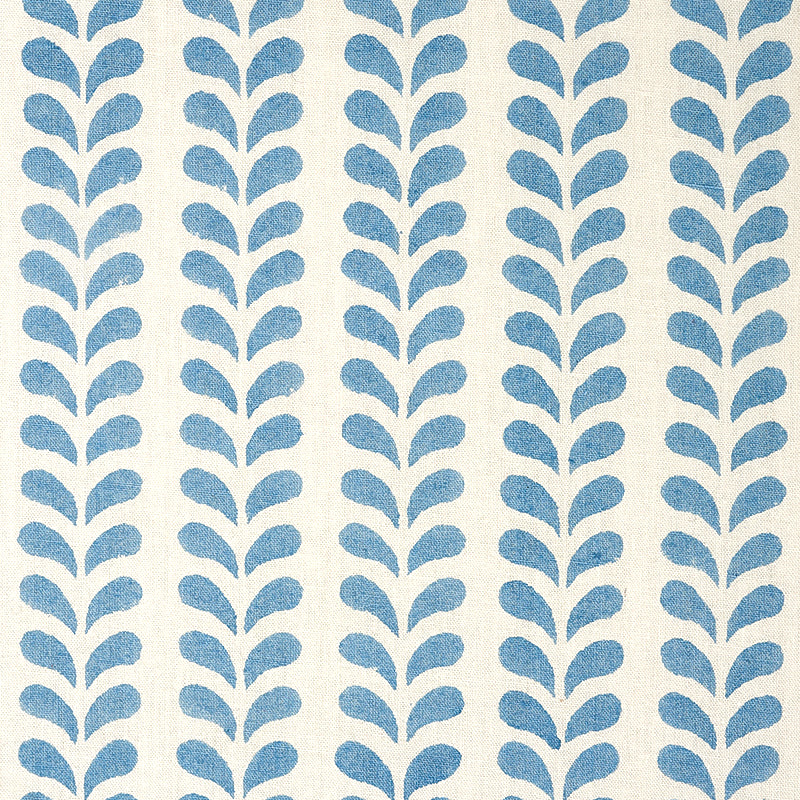 Schumacher Bindi Hand Block Print Blue Fabric 179270