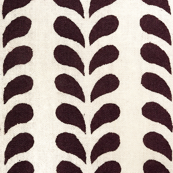 Schumacher Bindi Hand Block Print Aubergine Fabric Sample 179272