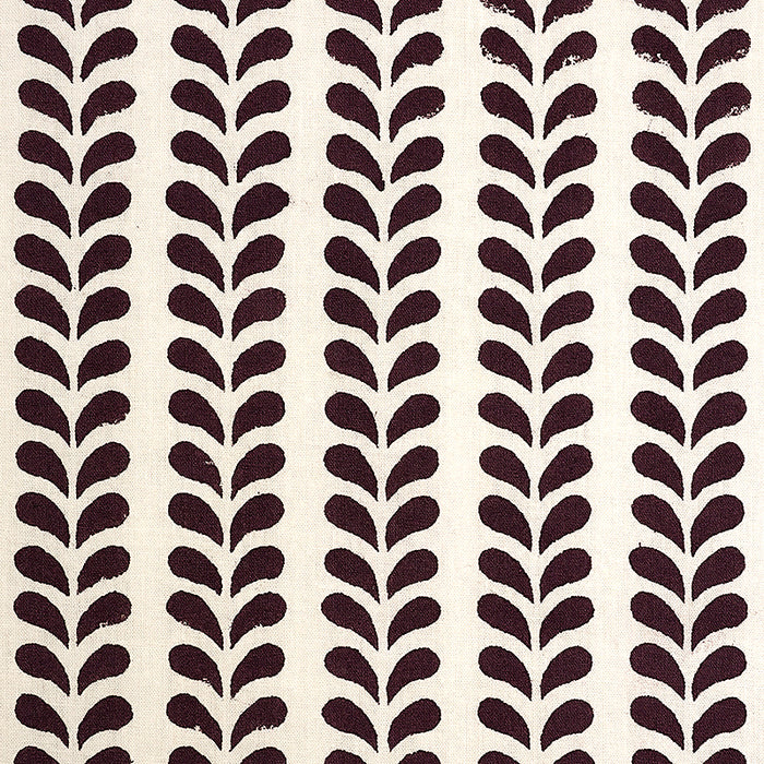 Schumacher Bindi Hand Block Print Aubergine Fabric Sample 179272