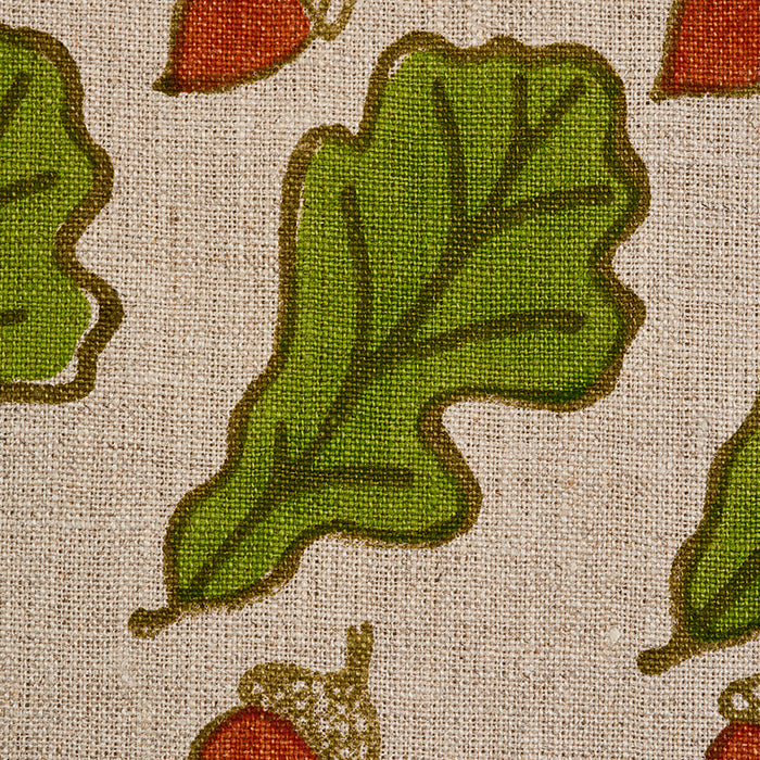 Schumacher Oak Hand Block Print Green Fabric 179310