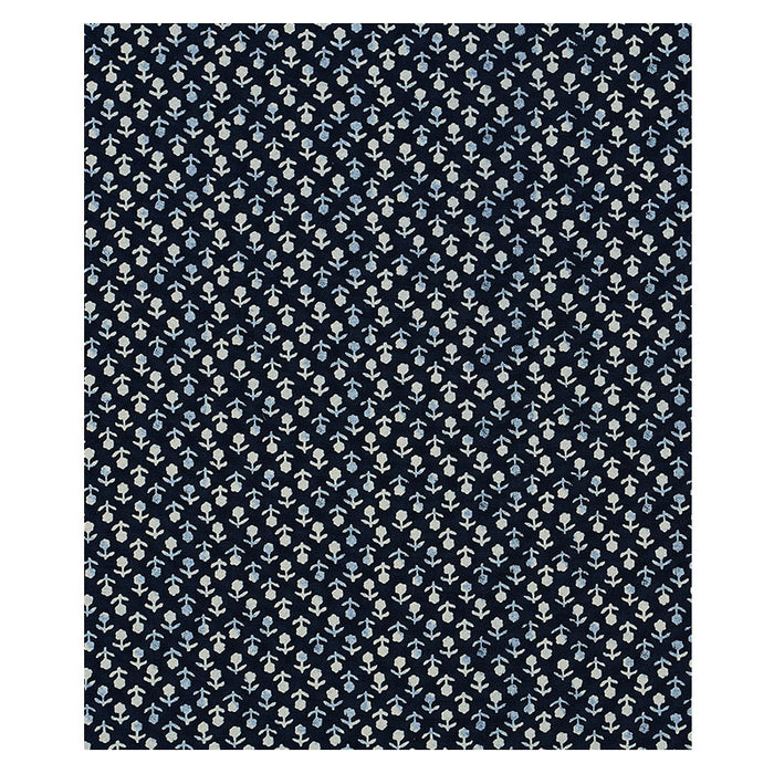 Schumacher Beatriz Handprint Indigo Fabric Sample 179351