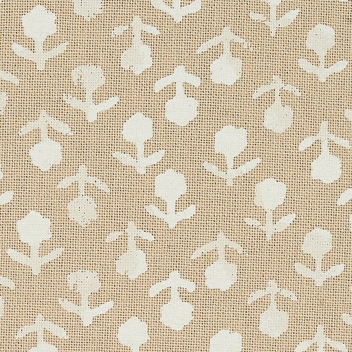 Schumacher Beatriz Handprint Natural Fabric 179352