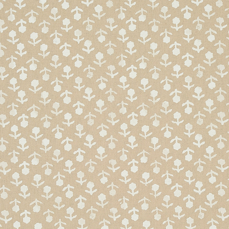 Schumacher Beatriz Handprint Natural Fabric 179352