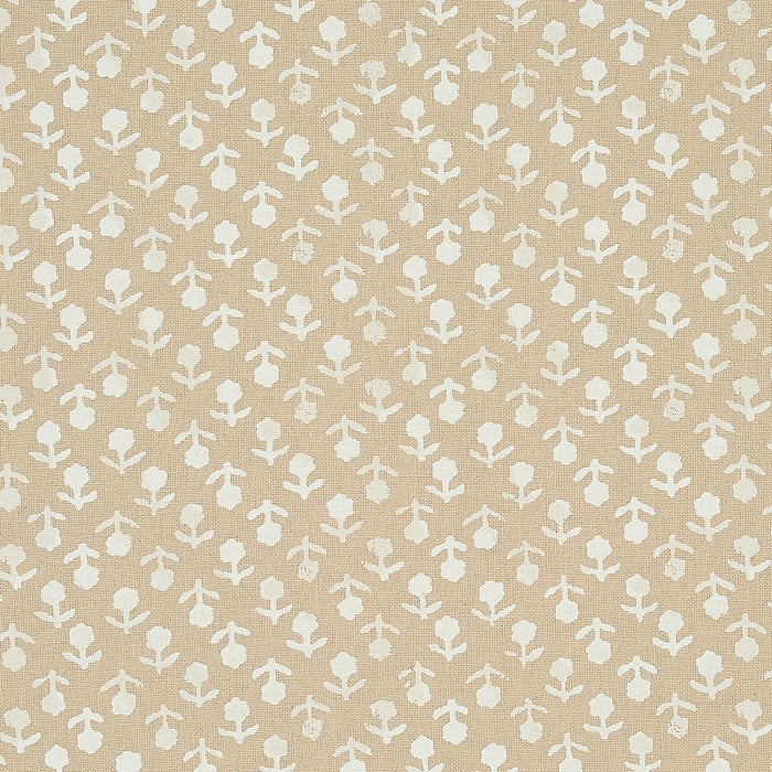 Schumacher Beatriz Handprint Natural Fabric 179352