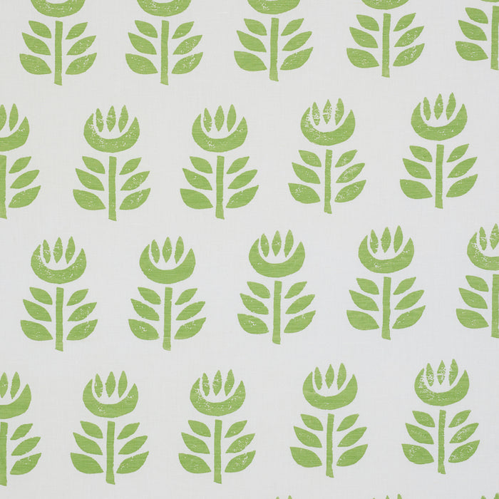 Schumacher Rosenborg Hand Print Green Fabric Sample 179400