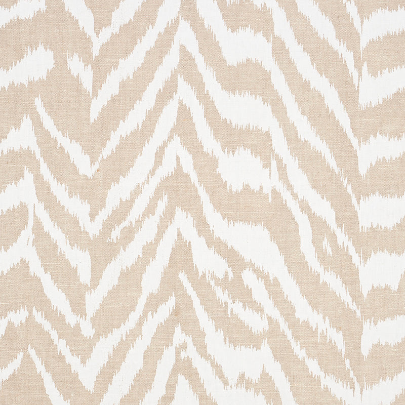 Schumacher Quincy Hand Print Natural Fabric Sample 179411