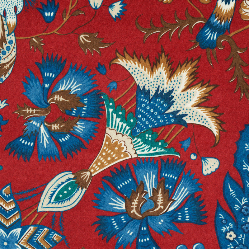 Schumacher Majorelle Velvet Red Fabric 179421