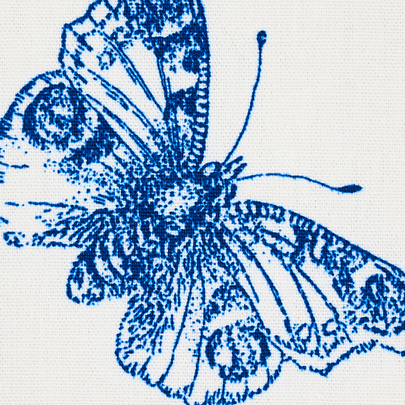 Schumacher Burnell Butterfly Blue Fabric Sample 179432