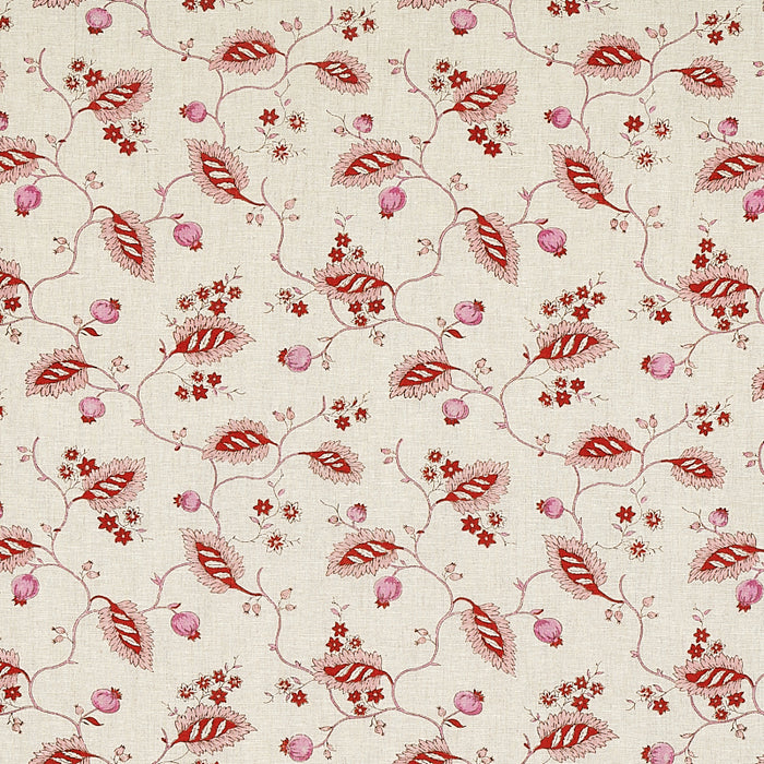 Schumacher Maryam Vine Pink & Red Fabric 179450