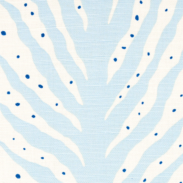 Schumacher Creeping Fern Print Slumber Blue Fabric Sample 179480