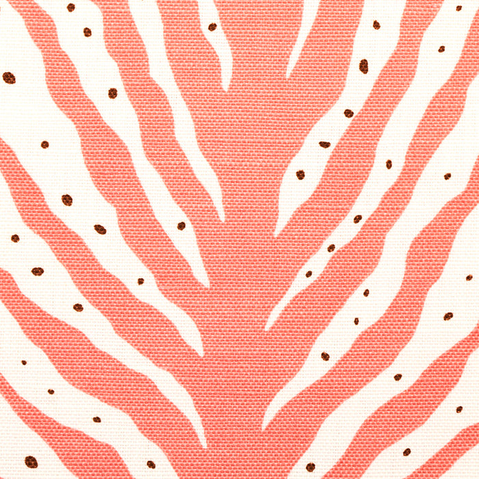 Schumacher Creeping Fern Print Coral Fabric 179482