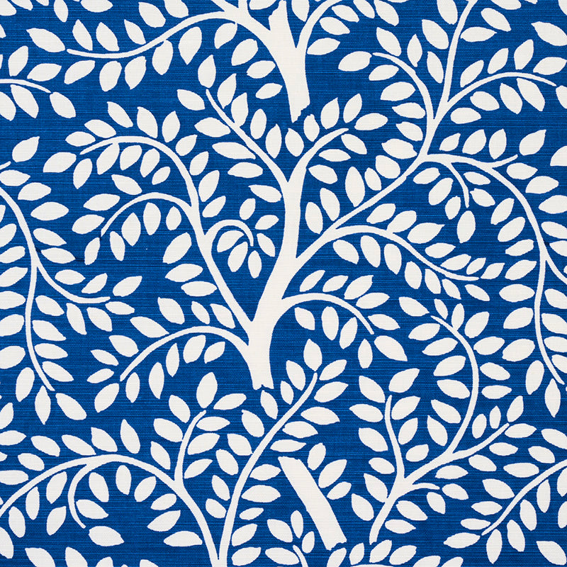 Schumacher Temple Garden II Blue Fabric 179500