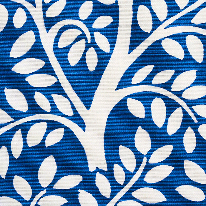 Schumacher Temple Garden II Blue Fabric Sample 179500