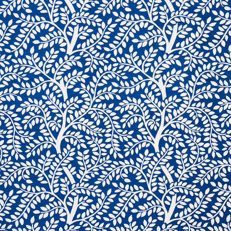 Schumacher Temple Garden II Blue Fabric Sample 179500