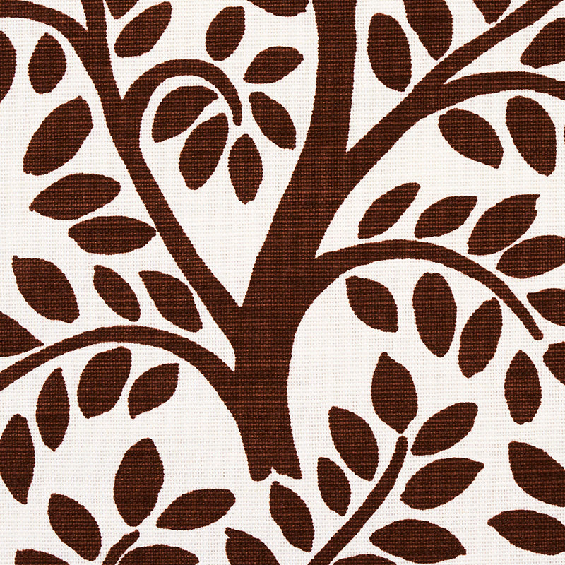 Schumacher Temple Garden II Brown Fabric 179502