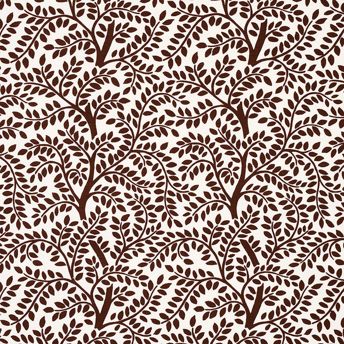 Schumacher Temple Garden II Brown Fabric Sample 179502