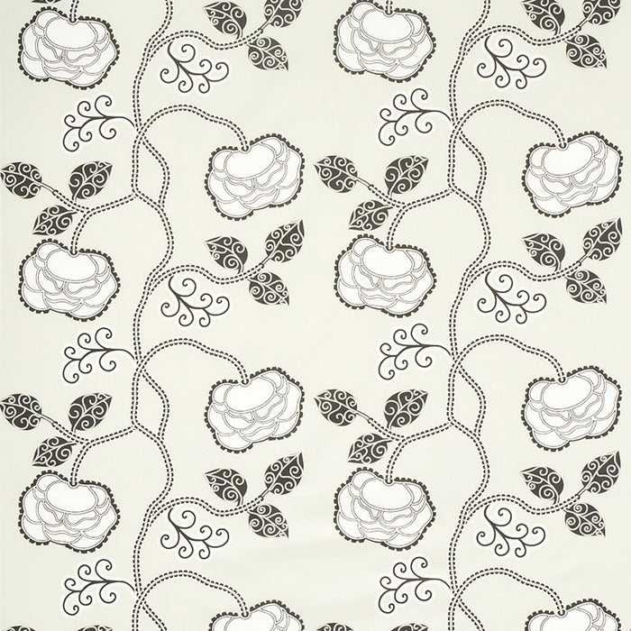 Schumacher Queen Fruit Chintz Ebony Ivory Fabric 179541