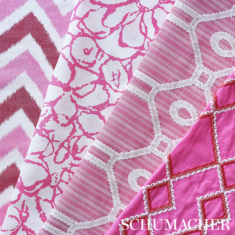 Schumacher Sidonie Magenta Fabric 179552