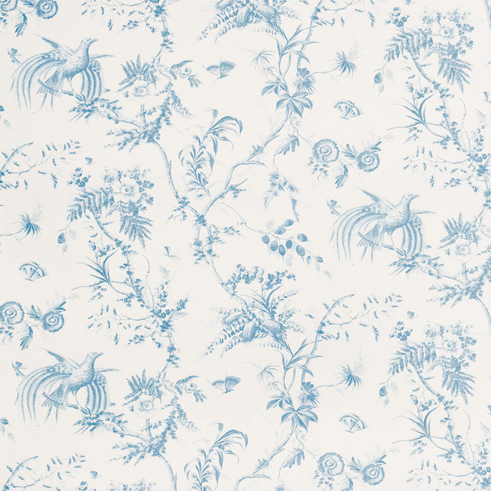 Schumacher Toile De La Prairie Blue Fabric 179570