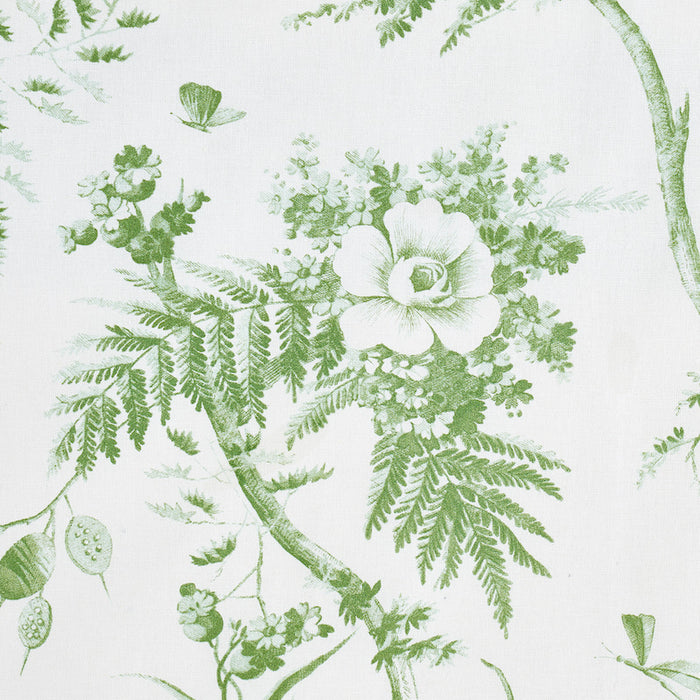 Schumacher Toile De La Prairie Green Fabric 179571