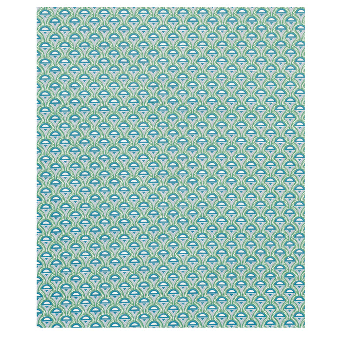 Schumacher Abelino Green & Peacock Fabric Sample 179582