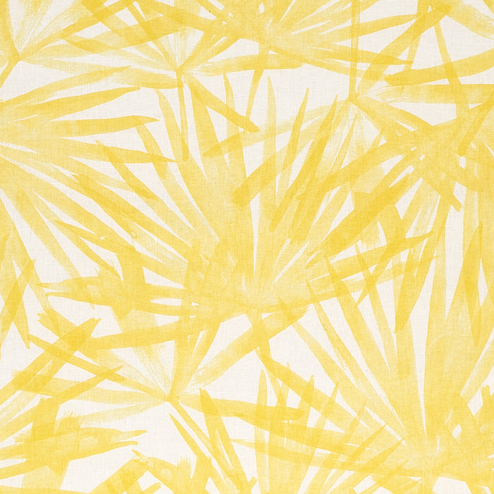 Schumacher Sunlit Palm Linen Yellow Fabric 179602