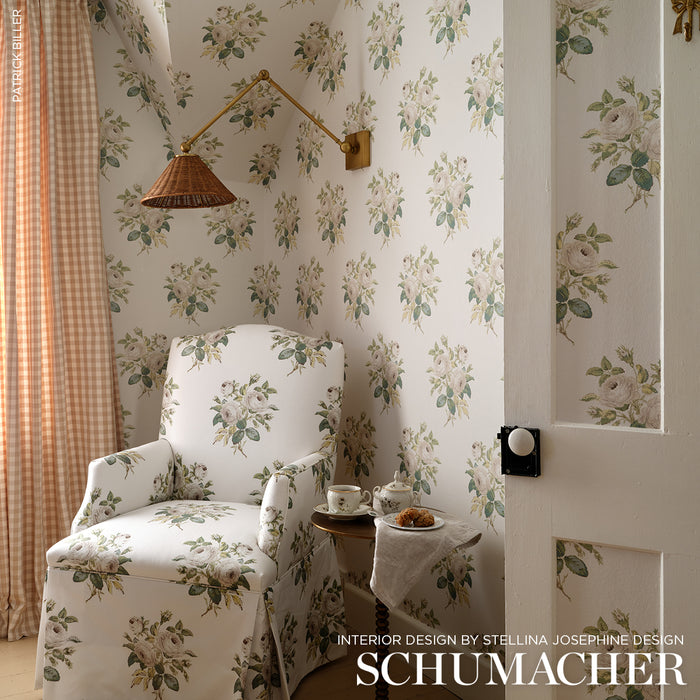 Schumacher Loudon Rose Ivory Fabric 179630