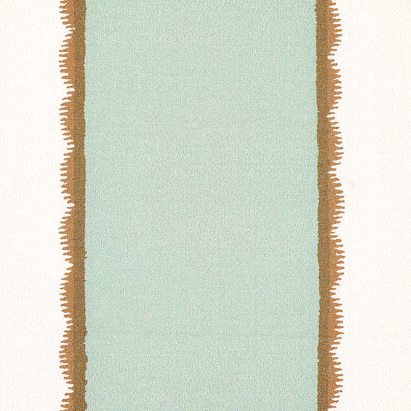 Schumacher Servilia Stripe Aqua Fabric 179640