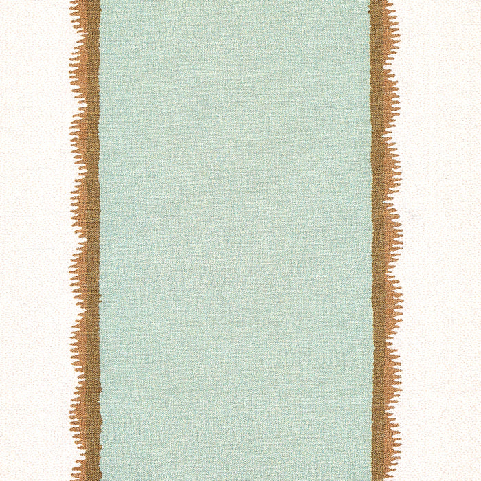 Schumacher Servilia Stripe Aqua Fabric 179640