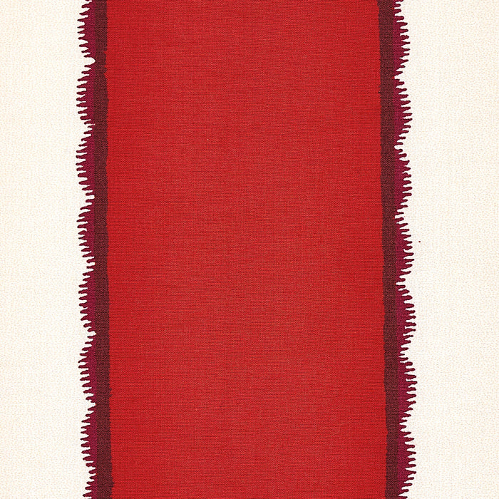 Schumacher Servilia Stripe Red Fabric 179641