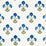 Schumacher Saranda Flower Embroidery Royal Fabric Sample 179672