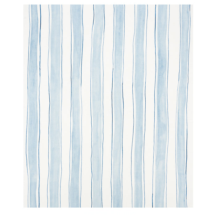 Schumacher Tracing Stripes Sky Fabric Sample 179700