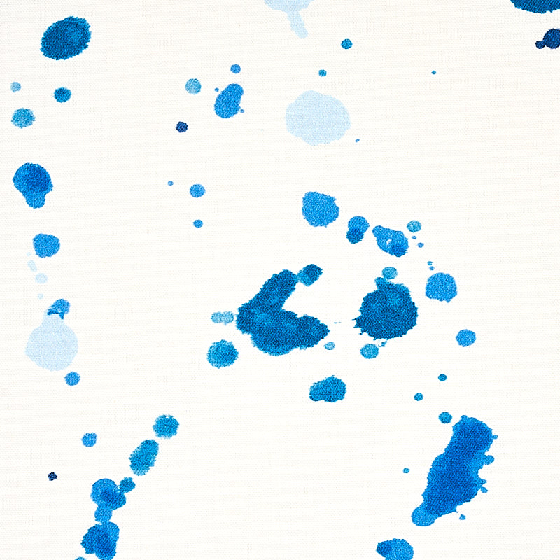 Schumacher Ink Splash Blue Fabric 179711