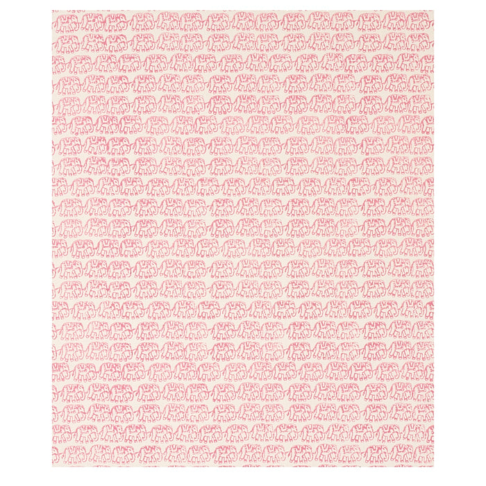 Schumacher Ellies Hand Block Print Rose Fabric Sample 179750