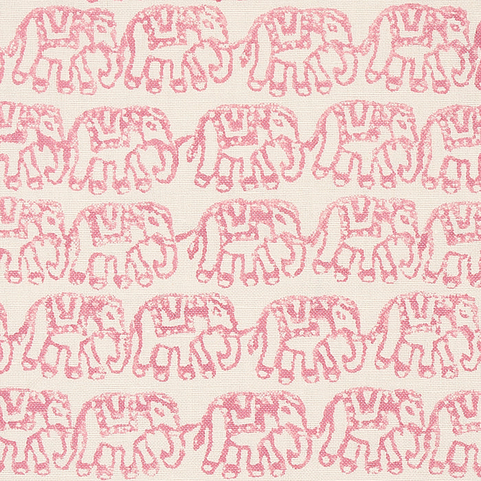 Schumacher Ellies Hand Block Print Rose Fabric 179750