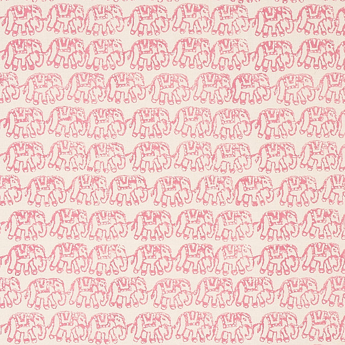 Schumacher Ellies Hand Block Print Rose Fabric Sample 179750