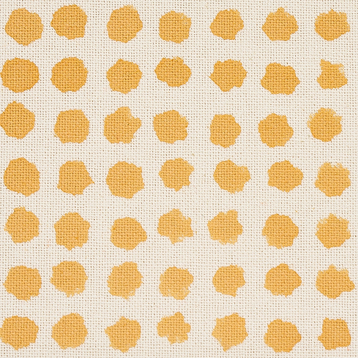 Schumacher Seed Hand Block Print Mustard Fabric Sample 179770