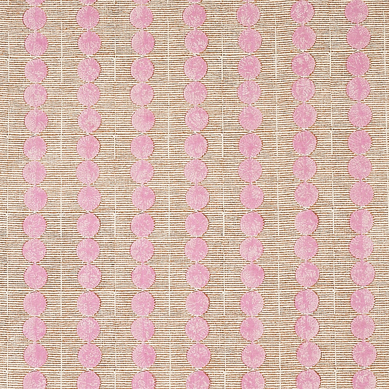 Schumacher Sun Rise Hand Block Print Rose & Copper Fabric Sample 179790