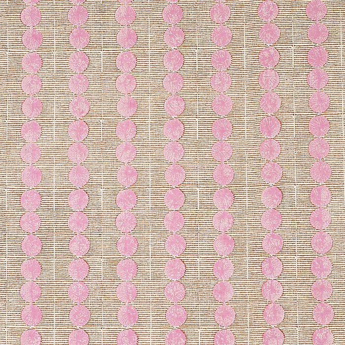 Schumacher Sun Rise Hand Block Print Rose & Copper Fabric Sample 179790