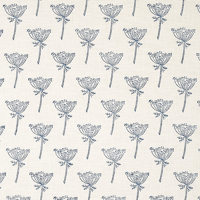 Schumacher Wild Carrot Hand Block Print Indigo Fabric 179810