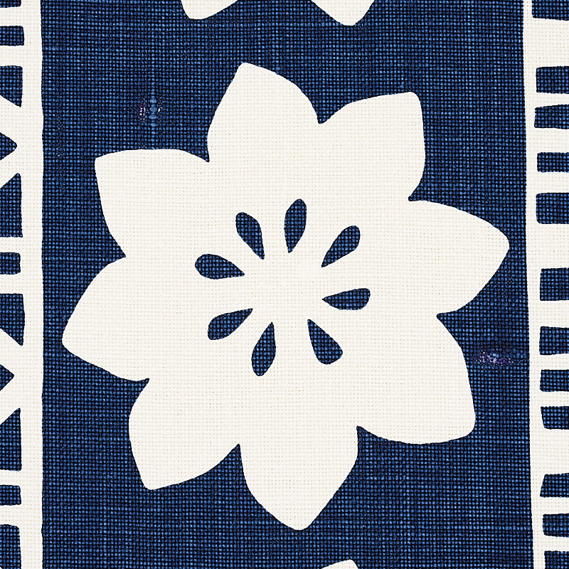 Schumacher Mrs. Howell Indigo Fabric 179872